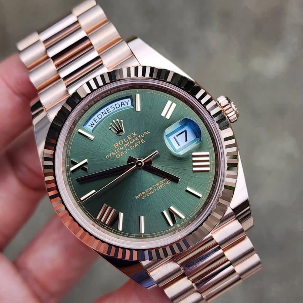ROLEX OLIVE GREEN FULL RG