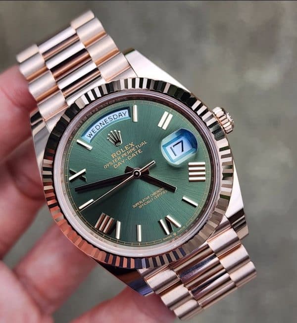 ROLEX OLIVE GREEN FULL RG